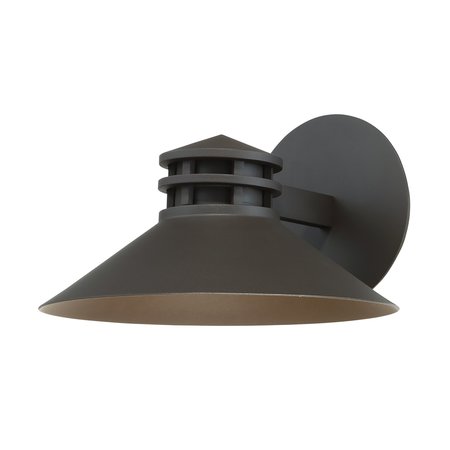 DWELED Sodor 10in LED Indoor and Outdoor Wall Light 3000K in Bronze WS-W157